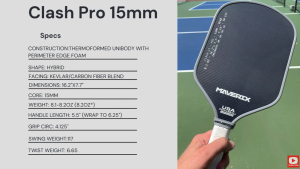 Maverix Clash Pro 15mm Hybrid Pickleball Paddle Review: A Hybrid that Brings the Heat