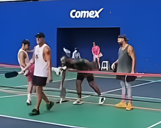 Pickleball Knock Out K.O. Who said pickleball wasn’t a contact sport? This guy gets kicked in the head and knocked out during a match.