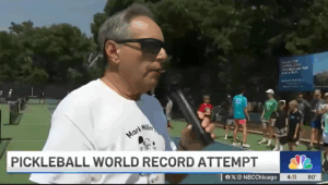 Video: Hundreds of suburban kids attempt pickleball world record